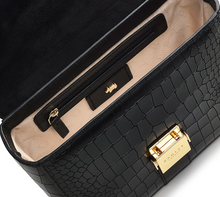 Load image into Gallery viewer, RADLEY LONDON&lt;BR&gt;
Hanley Close Faux Croc&lt;BR&gt;
Black&lt;BR&gt;
