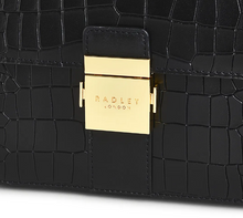 Load image into Gallery viewer, RADLEY LONDON&lt;BR&gt;
Hanley Close Faux Croc&lt;BR&gt;
Black&lt;BR&gt;
