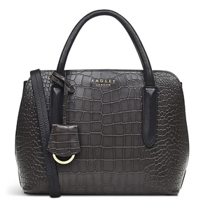 RADLEY LONDON<BR>
Liverpool Street Faux Crocthunder<BR>
Grey Small Multiway<BR>