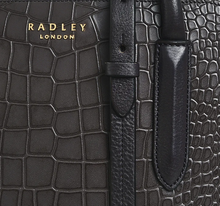 Load image into Gallery viewer, RADLEY LONDON&lt;BR&gt;
Liverpool Street Faux Crocthunder&lt;BR&gt;
Grey Small Multiway&lt;BR&gt;
