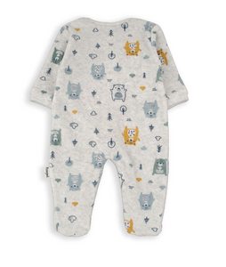 BABYBOL<BR>
Just Bear Romper<BR>
Grey<BR>