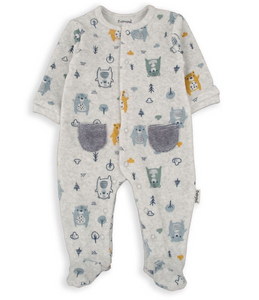 BABYBOL<BR>
Just Bear Romper<BR>
Grey<BR>