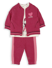 Load image into Gallery viewer, BABYBOL&lt;BR&gt;
Girls 3 Pieces Set&lt;BR&gt;
Fuchsia&lt;BR&gt;
