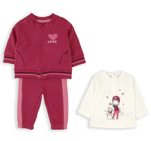 Load image into Gallery viewer, BABYBOL&lt;BR&gt;
Girls 3 Pieces Set&lt;BR&gt;
Fuchsia&lt;BR&gt;
