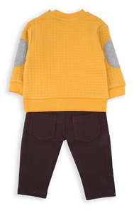 BABYBOL<BR>
2 Pieces Set<BR>
Mustard<BR>