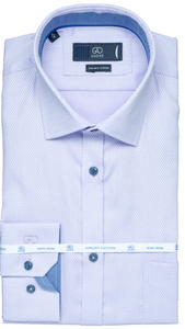 ANDRE<BR>
Cambridge Long Sleeve Shirt<BR>
Lilac, White, Blue, Pink<BR>