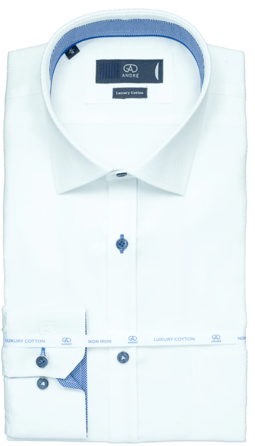 ANDRE<BR>
Cambridge Long Sleeve Shirt<BR>
Lilac, White, Blue, Pink<BR>