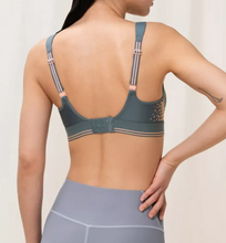 Load image into Gallery viewer, TRIUMPH &lt;BR&gt;
Unpadded Triaction Extreme Lite Sports Bra &lt;BR&gt;
White with peach trim &lt;BR&gt;
