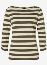 Load image into Gallery viewer, MORE AND MORE&lt;BR&gt;
Stripe Top&lt;BR&gt;
Olive&lt;BR&gt;
