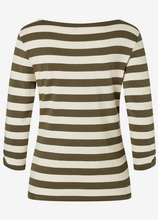 Load image into Gallery viewer, MORE AND MORE&lt;BR&gt;
Stripe Top&lt;BR&gt;
Olive&lt;BR&gt;
