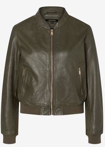 MORE AND MORE<BR>
Leather Jacket<BR>
Olive<BR>