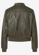 Load image into Gallery viewer, MORE AND MORE&lt;BR&gt;
Leather Jacket&lt;BR&gt;
Olive&lt;BR&gt;
