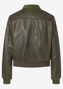 MORE AND MORE<BR>
Leather Jacket<BR>
Olive<BR>