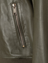 Load image into Gallery viewer, MORE AND MORE&lt;BR&gt;
Leather Jacket&lt;BR&gt;
Olive&lt;BR&gt;
