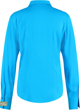 Load image into Gallery viewer, TAIFUN&lt;BR&gt;
Shirt Blouse with Subtle Shimmer&lt;BR&gt;
Turquoise&lt;BR&gt;
