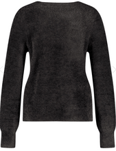 Load image into Gallery viewer, TAIFUN&lt;BR&gt;
Fluffy Jumper with a Jacquard Pattern&lt;BR&gt;
Black&lt;BR&gt;
