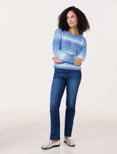 Load image into Gallery viewer, GERRY WEBER&lt;BR&gt;
Knit Jumper&lt;BR&gt;
Blue/White&lt;BR&gt;
