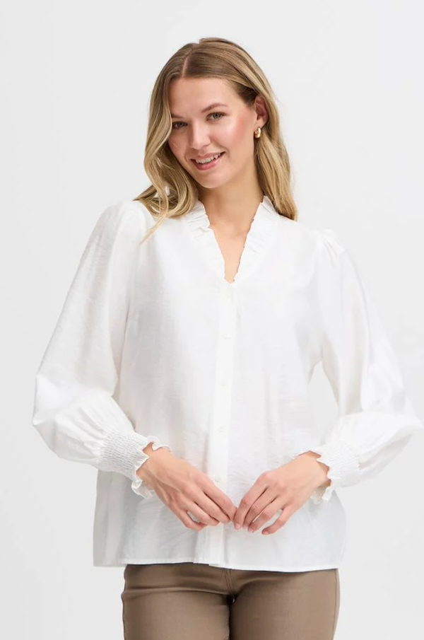 FRANSA<BR>
Amby Shirt<BR>
White<BR>