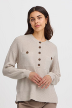 Load image into Gallery viewer, FRANSA&lt;BR&gt;
Bitte Knit Pullover&lt;BR&gt;
Stone&lt;BR&gt;
