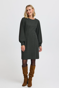 FRANSA<BR>
Blenda Dress<BR>
Green and Black<BR>