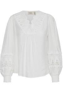 FRANSA<BR>
Blondie Blouse<BR>
White<BR>