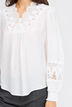 Load image into Gallery viewer, FRANSA&lt;BR&gt;
Blondie Blouse&lt;BR&gt;
White&lt;BR&gt;
