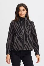 Load image into Gallery viewer, FRANSA&lt;BR&gt;
Nova Fleece Cardigan&lt;BR&gt;
Black&lt;BR&gt;
