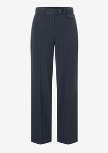 MORE AND MORE<BR>
Wide Pinstripe Trousers<BR>
Navy<BR>