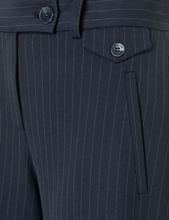 Load image into Gallery viewer, MORE AND MORE&lt;BR&gt;
Wide Pinstripe Trousers&lt;BR&gt;
Navy&lt;BR&gt;
