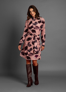 MORE AND MORE<BR>
Autumn Leaf Print Dress<BR>
Print<BR>