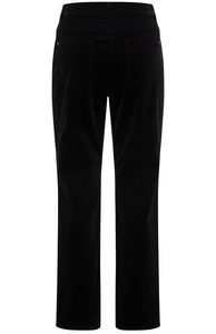 OLSEN<BR>
Lisa Cord Straight Leg Pants<BR>
Black<BR>