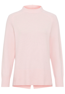 OLSEN<BR>
Long Sleeve Funnel Neck Pullover<BR>
Pink<BR>