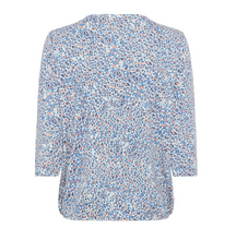 Load image into Gallery viewer, OLSEN&lt;BR&gt;
Leopard Print Top&lt;BR&gt;
Blue&lt;BR&gt;
