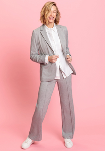 OLSEN<BR>
Herringbone Blazer<BR>
Grey<BR>