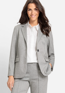 OLSEN<BR>
Herringbone Blazer<BR>
Grey<BR>