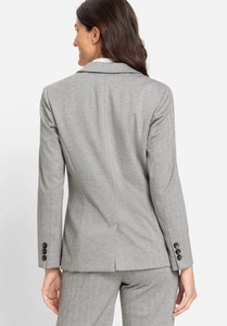 OLSEN<BR>
Herringbone Blazer<BR>
Grey<BR>