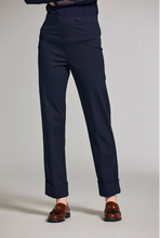 Load image into Gallery viewer, PERUZZI&lt;BR&gt;
Classic Turn Up Trousers&lt;BR&gt;
Navy&lt;BR&gt;
