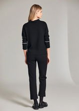 Load image into Gallery viewer, PERUZZI&lt;BR&gt;
Herringbone Trim Knit&lt;BR&gt;
Black&lt;BR&gt;
