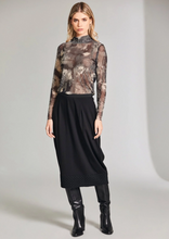 Load image into Gallery viewer, PERUZZI&lt;BR&gt;
Jacquard Trim Skirt&lt;BR&gt;
Black&lt;BR&gt;
