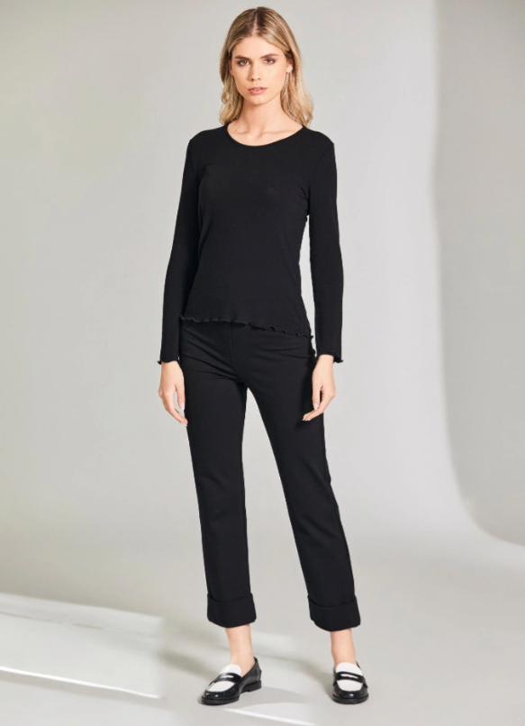 PERUZZI<BR>
Merino Goes Under Top<BR>
Black<BR>