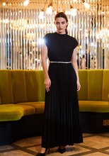 Load image into Gallery viewer, PERUZZI&lt;BR&gt;
Pleat Dress&lt;BR&gt;
Black&lt;BR&gt;
