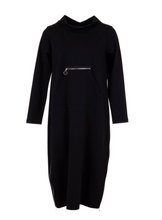 Load image into Gallery viewer, PERUZZI&lt;BR&gt;
Side Zip Dress&lt;BR&gt;
Navy&lt;BR&gt;
