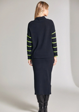 Load image into Gallery viewer, PERUZZI&lt;BR&gt;
Stripe Knit Jumper&lt;BR&gt;
Navy&lt;BR&gt;
