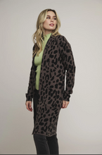 Load image into Gallery viewer, RINO AND PELLE&lt;BR&gt;
Annabel Long Knit Cardigan&lt;BR&gt;
Black Print&lt;BR&gt;
