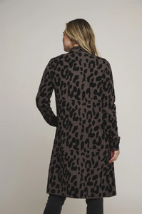 RINO AND PELLE<BR>
Annabel Long Knit Cardigan<BR>
Black Print<BR>