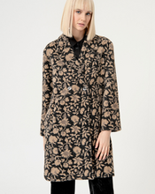 Load image into Gallery viewer, SURKANA&lt;BR&gt;
Oversized Double Breasted Jacquard Coat&lt;BR&gt;
Black&lt;BR&gt;
