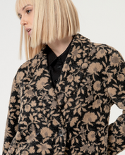 Load image into Gallery viewer, SURKANA&lt;BR&gt;
Oversized Double Breasted Jacquard Coat&lt;BR&gt;
Black&lt;BR&gt;
