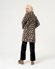 Load image into Gallery viewer, SURKANA&lt;BR&gt;
Oversized Double Breasted Jacquard Coat&lt;BR&gt;
Black&lt;BR&gt;
