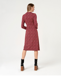 SURKANA<BR>
Crossover Shirtdress<BR>
Red<BR>