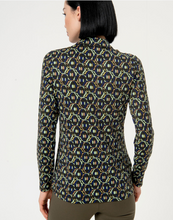 Load image into Gallery viewer, SURKANA&lt;BR&gt;
Printed Long Sleeve Fitted Shirt&lt;BR&gt;
Green&lt;BR&gt;
